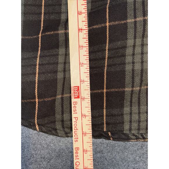 Carhartt Mens Green Black Plaid Loose Fit Long Sleeve Button-Up Shirt Size Med - Picture 6 of 12